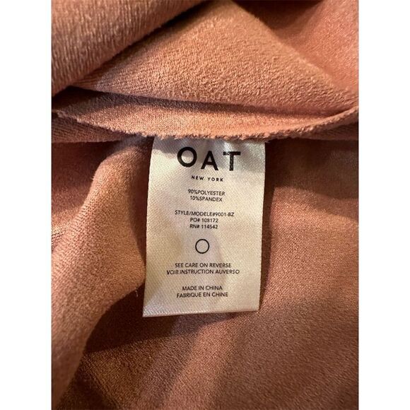 OAT New York Women's Pink Faux Suede Trench Coat Size S Long Sleeve NWT - Picture 11 of 13